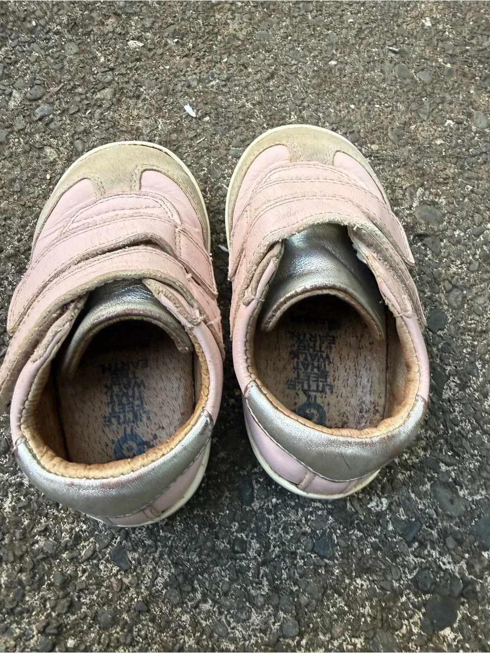 Old Soles Little Girls‎ Light Pink and Tan Velcro Sneakers